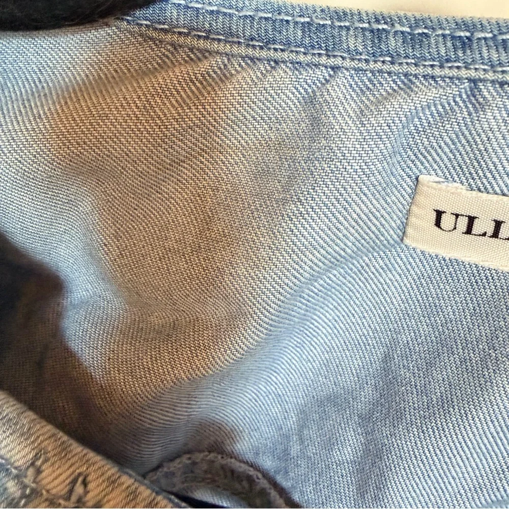 Ulla Johnson denim balloon sleeve shirt jacket size 2 - Picture 6 of 8